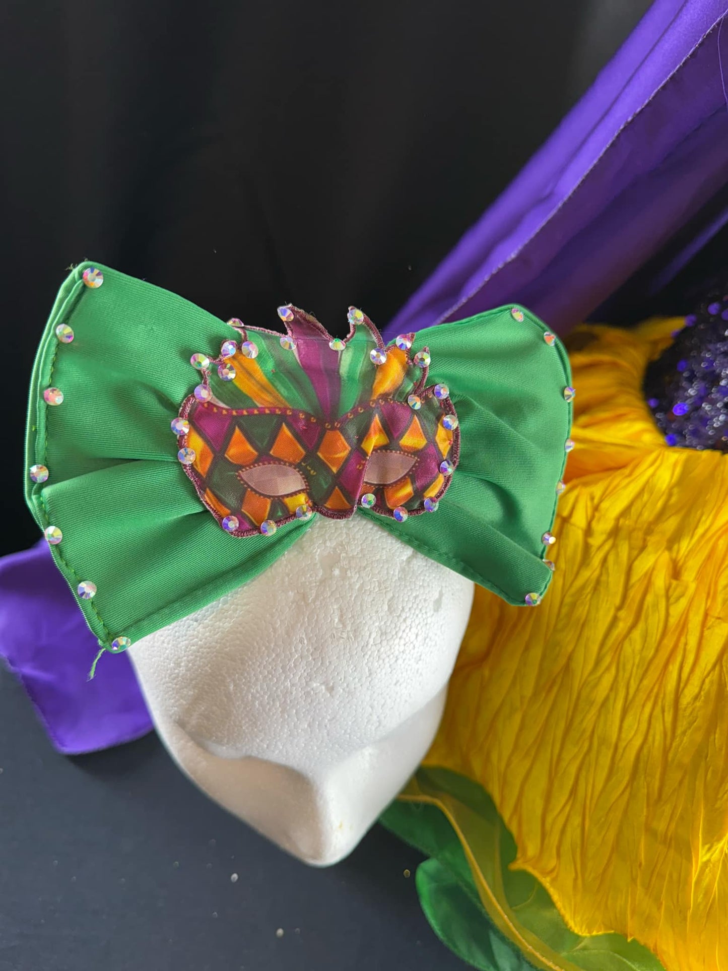 2/4 Jumping Mardi Gras FF in vibrant Purple and Yellow