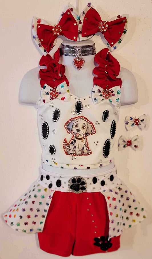 4/5 Domino Dalmation OOC in Red and Black
