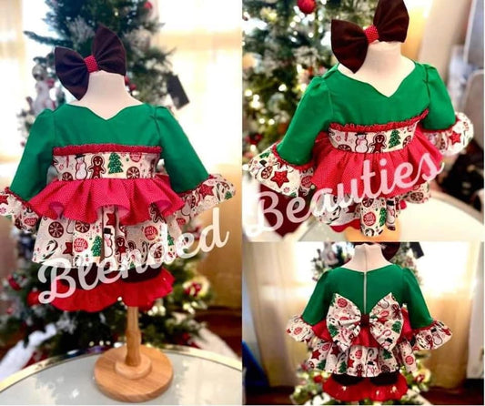 12-18 Months - Natural Christmas Goodies in Red and Green