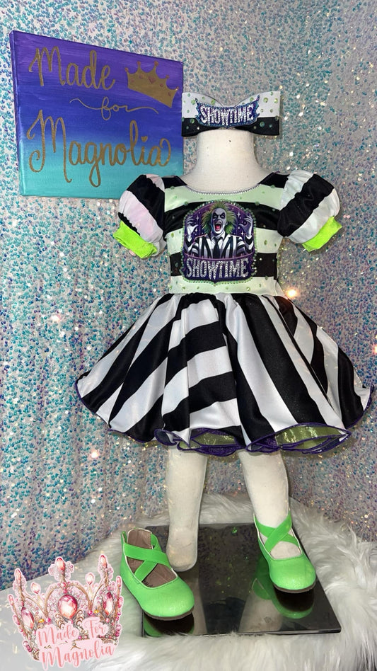 12/2 Beetlejuice OOC in Black White and Neon Green