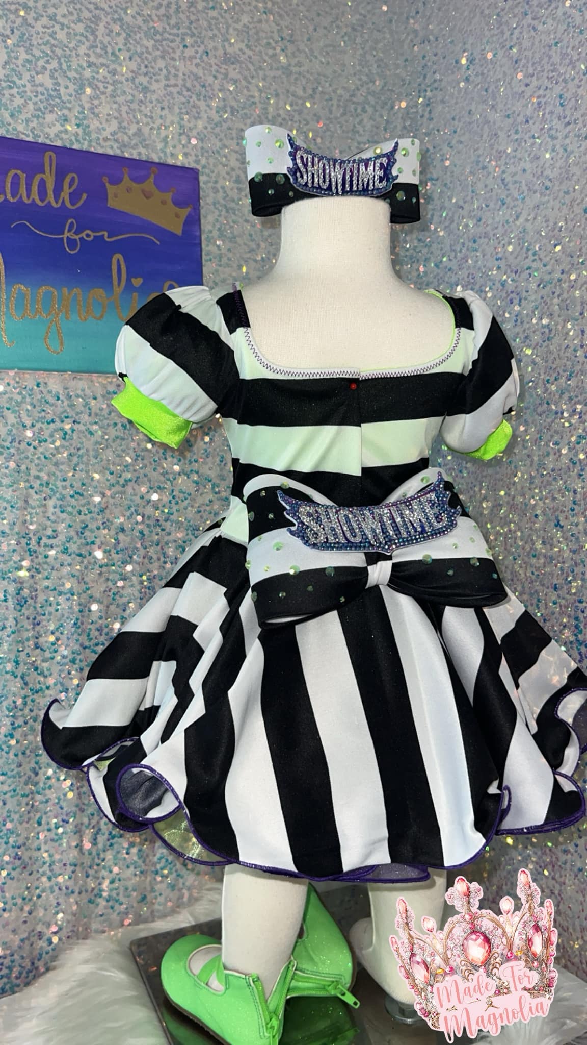 12/2 Beetlejuice OOC in Black White and Neon Green