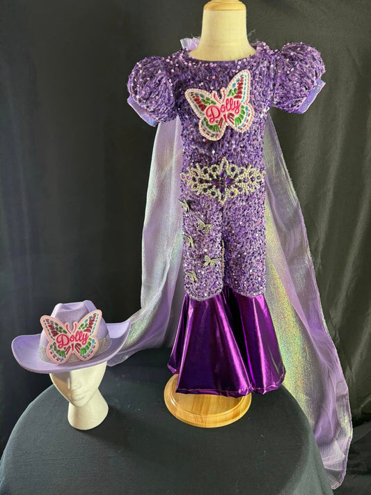 3T What Would Dolly Do? In beautiful Purple Sequins
