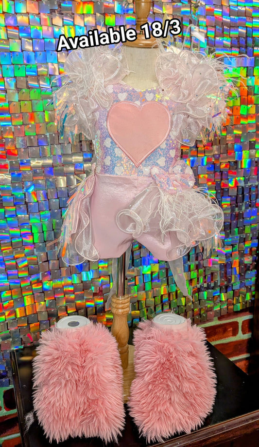 18/3 Angel Hearts OOC in baby Pink and sparkles