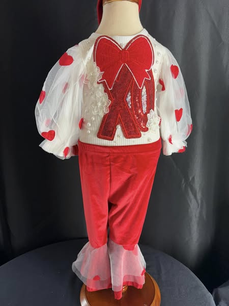 12-18 Months - Valentines Sparkly Red