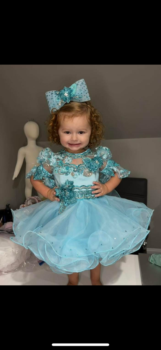 12/2-18/3 The Blakely Aqua Ruby Belle Glitz