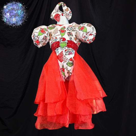 18/3 Bluey and Grinch Christmas Tree, FF in Red and Green