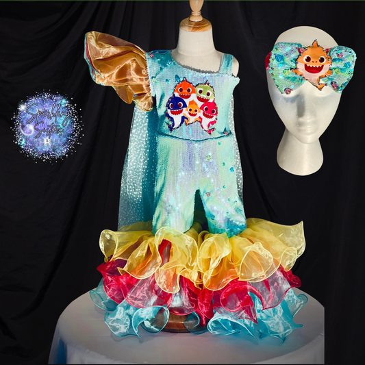 12/2 Baby Shark OOC Light Blue and Gold