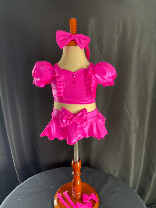 12/2 Shiny Hot Pink Boo Bear Swim