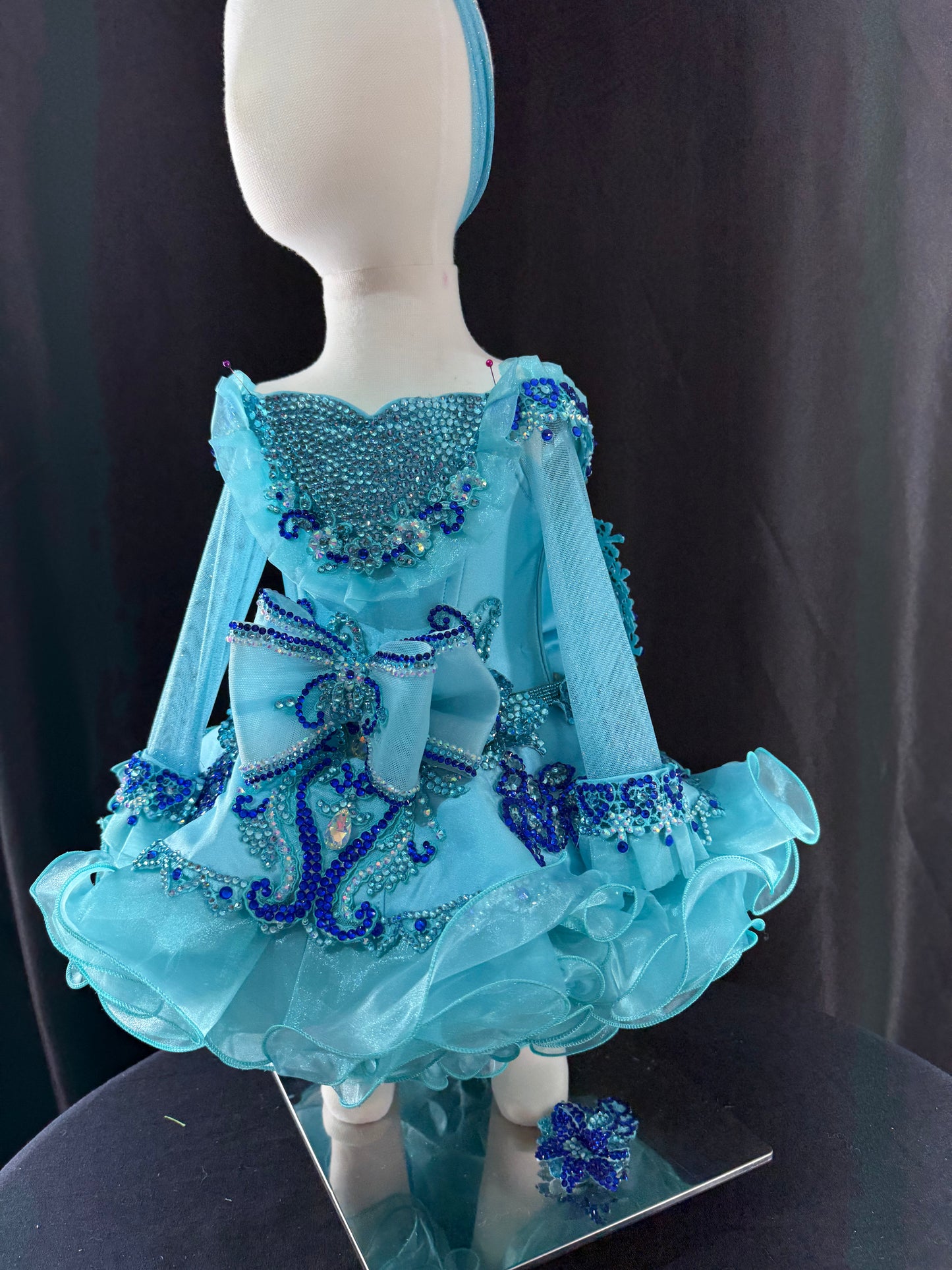 *9 months/2T - Turquoise Ocean Breeze Luna High Glitz