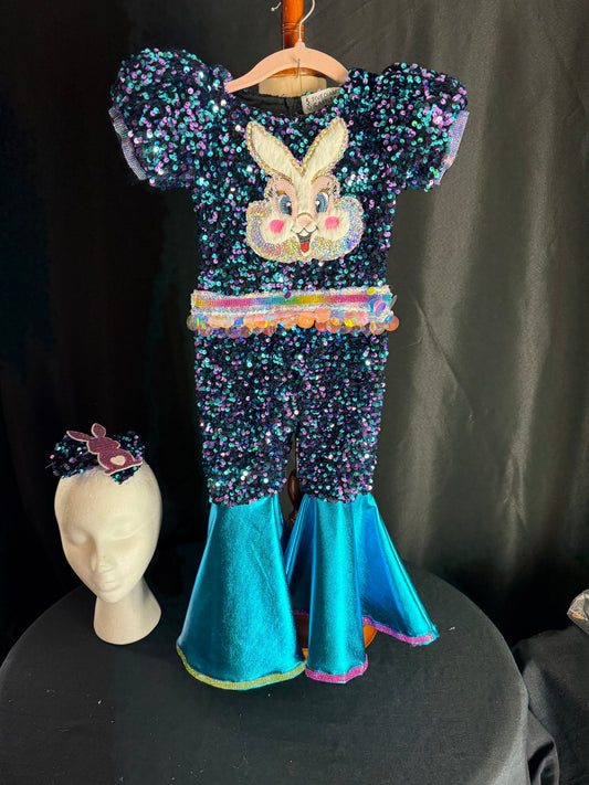 12-18 Months - Easter Bunny with turquoise bells