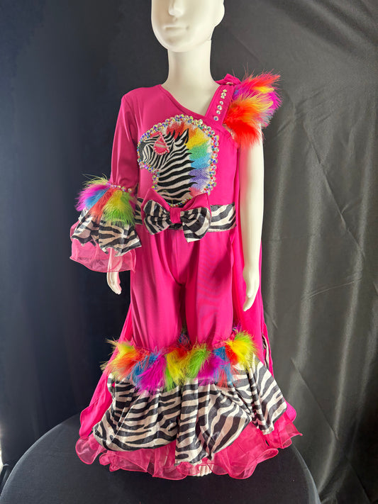 3/4 Lisa Frank inspired  Zebra OOC/FF Hot Pink and Rainbows