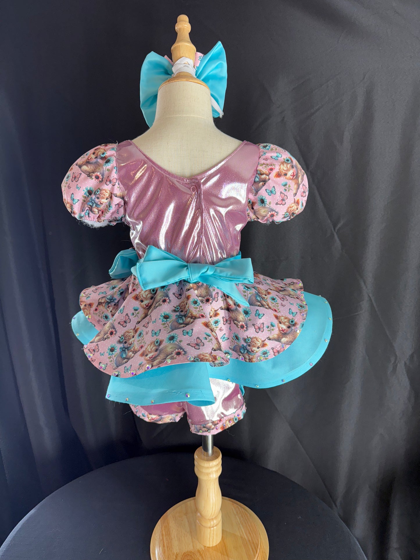 18/3 My Highland Cow Semi-Glitz in Pink and Turquoise