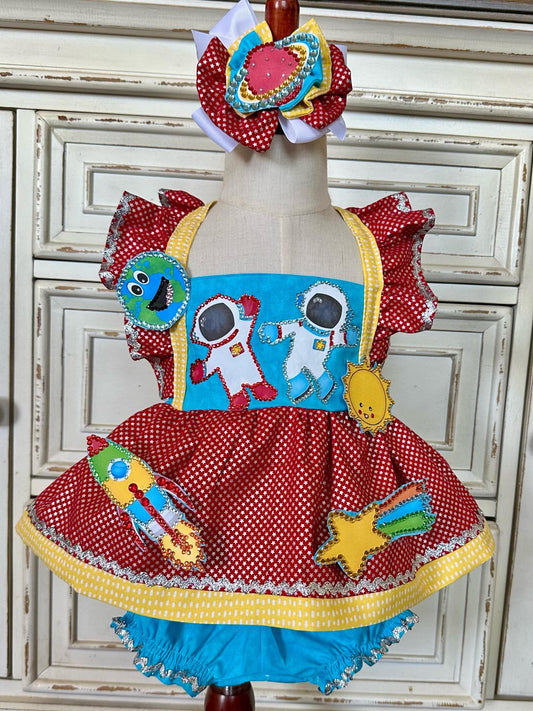 12/2 Space Astronaut in Red and Bright Blue