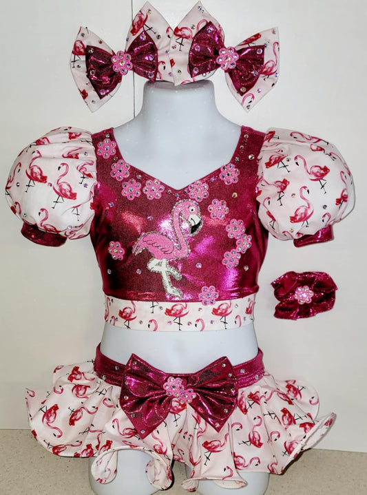 3T-4  Flamingo Hot Pink Swim