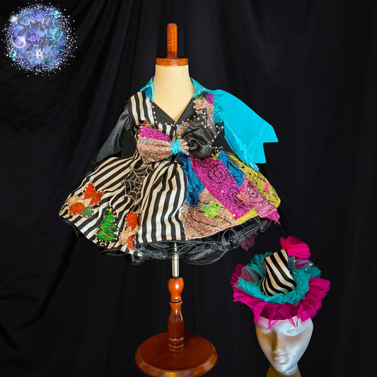 *9-18 Months - Nightmare Before Christmas in Black and Turquoise