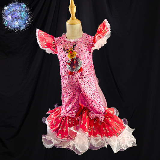 18/3 Reindeer FF Pink and Red