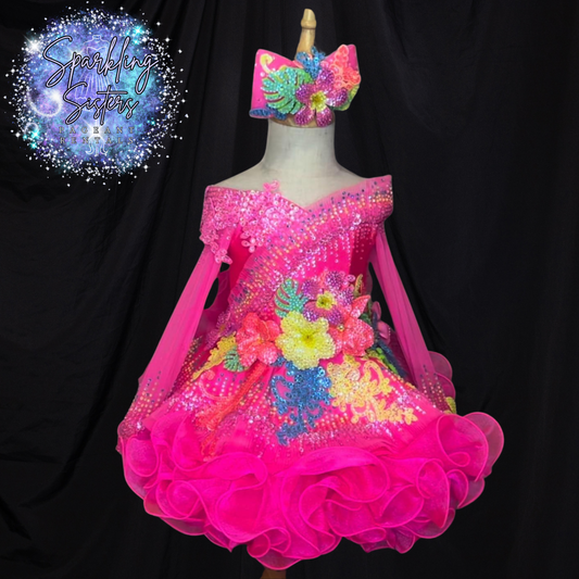 18/3 Hawaiian  Luna in vivid Pink and Purple Colors