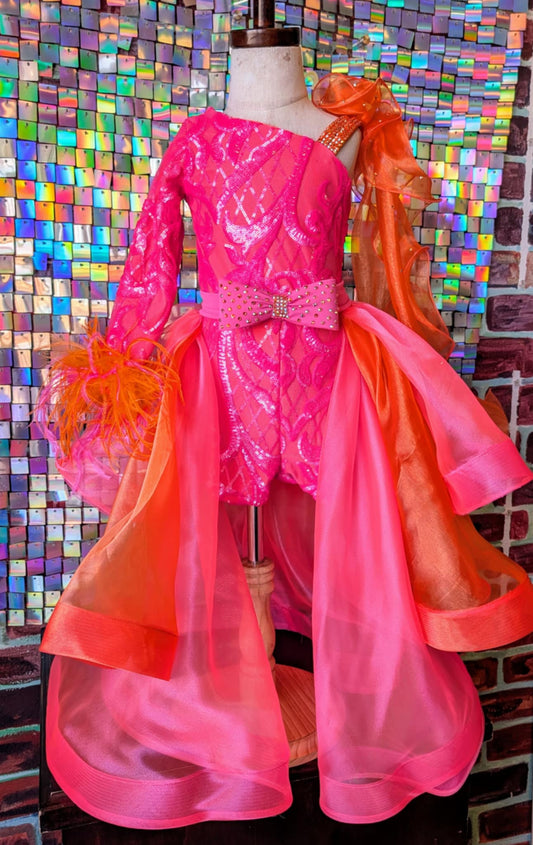 3/4 Parisian Bridal Pink with Orange FF