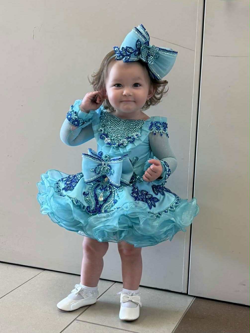 *9 months/2T - Turquoise Ocean Breeze Luna High Glitz