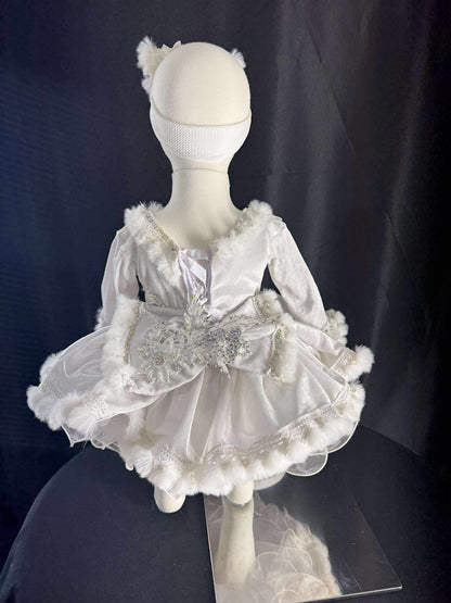 *9-12 Months - Winter White Icicle Dress