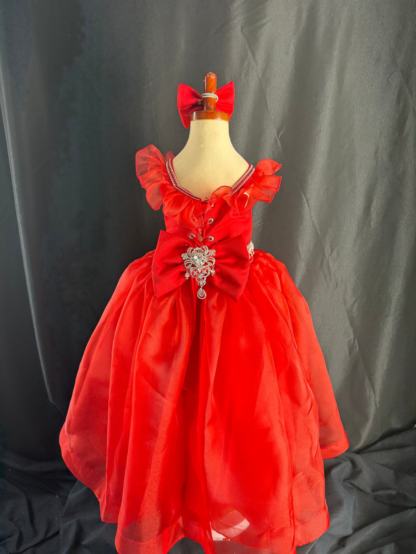Ballgown - Size 2/4 - Red Rose