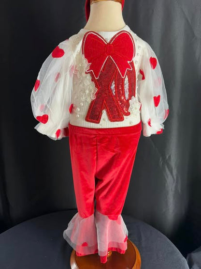 12-18 Months - Valentines Sparkly Red