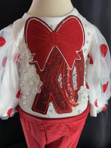 12-18 Months - Valentines Sparkly Red