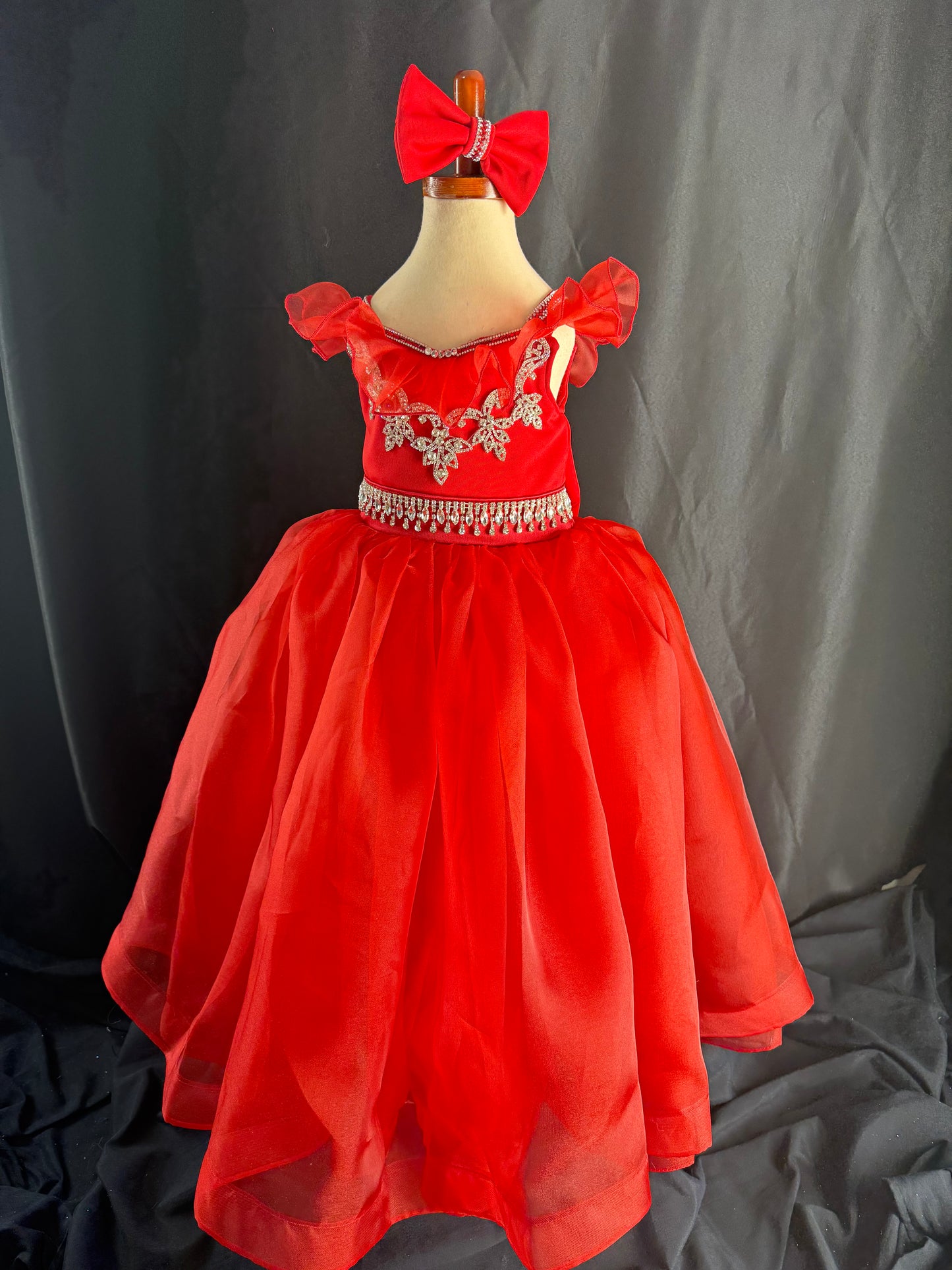 Ballgown - Size 2/4 - Red Rose