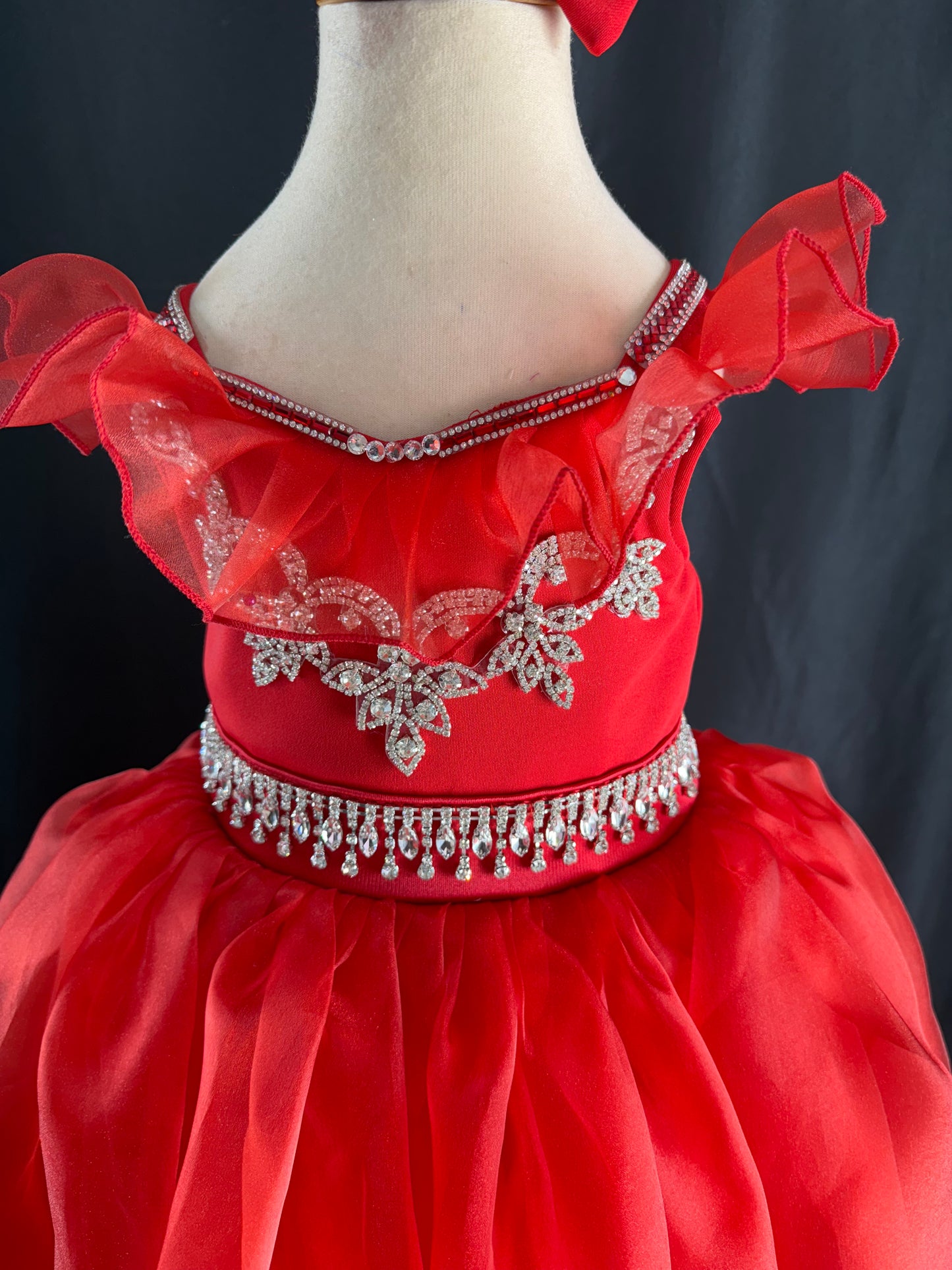 Ballgown - Size 2/4 - Red Rose