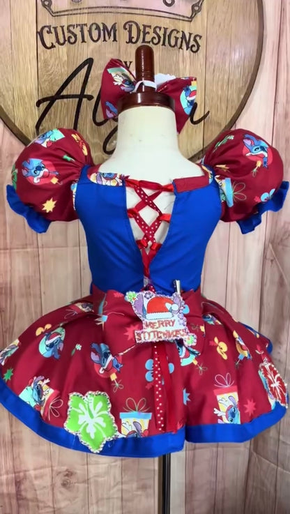 18/3-4 Stitch Hawaiian Christmas