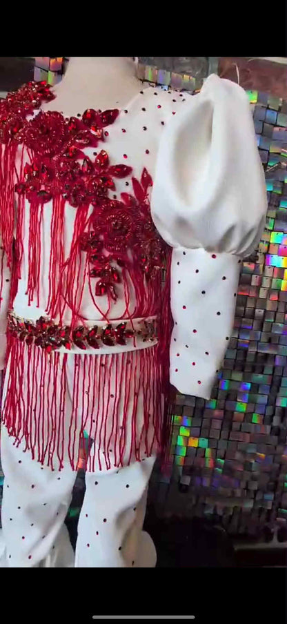 4/6 Red and White Western by Parisian Bridal - Tia