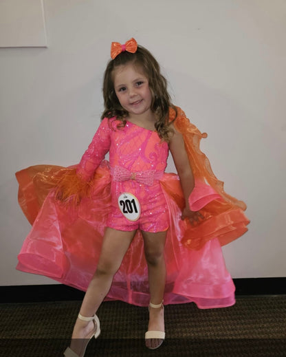3/4 Parisian Bridal Pink with Orange FF