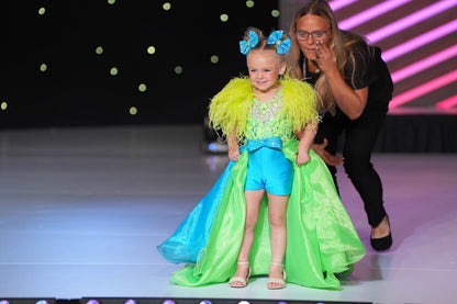 2/4 Parisian FF in Neon Green and Blue