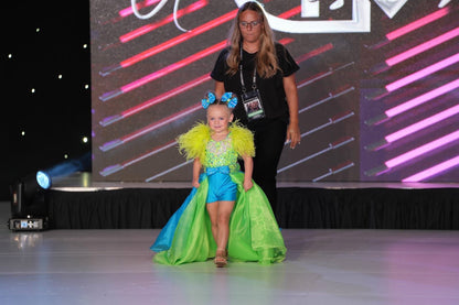 2/4 Parisian FF in Neon Green and Blue