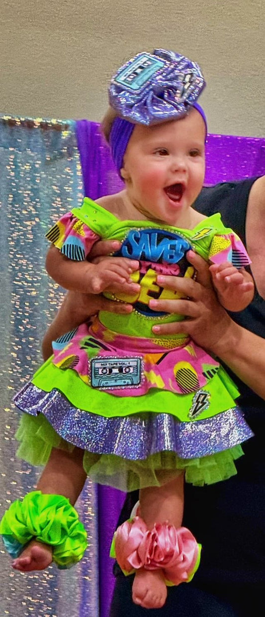 *6-12 Months - Saved By The Bell OOC in Neon Colors, Green Pink