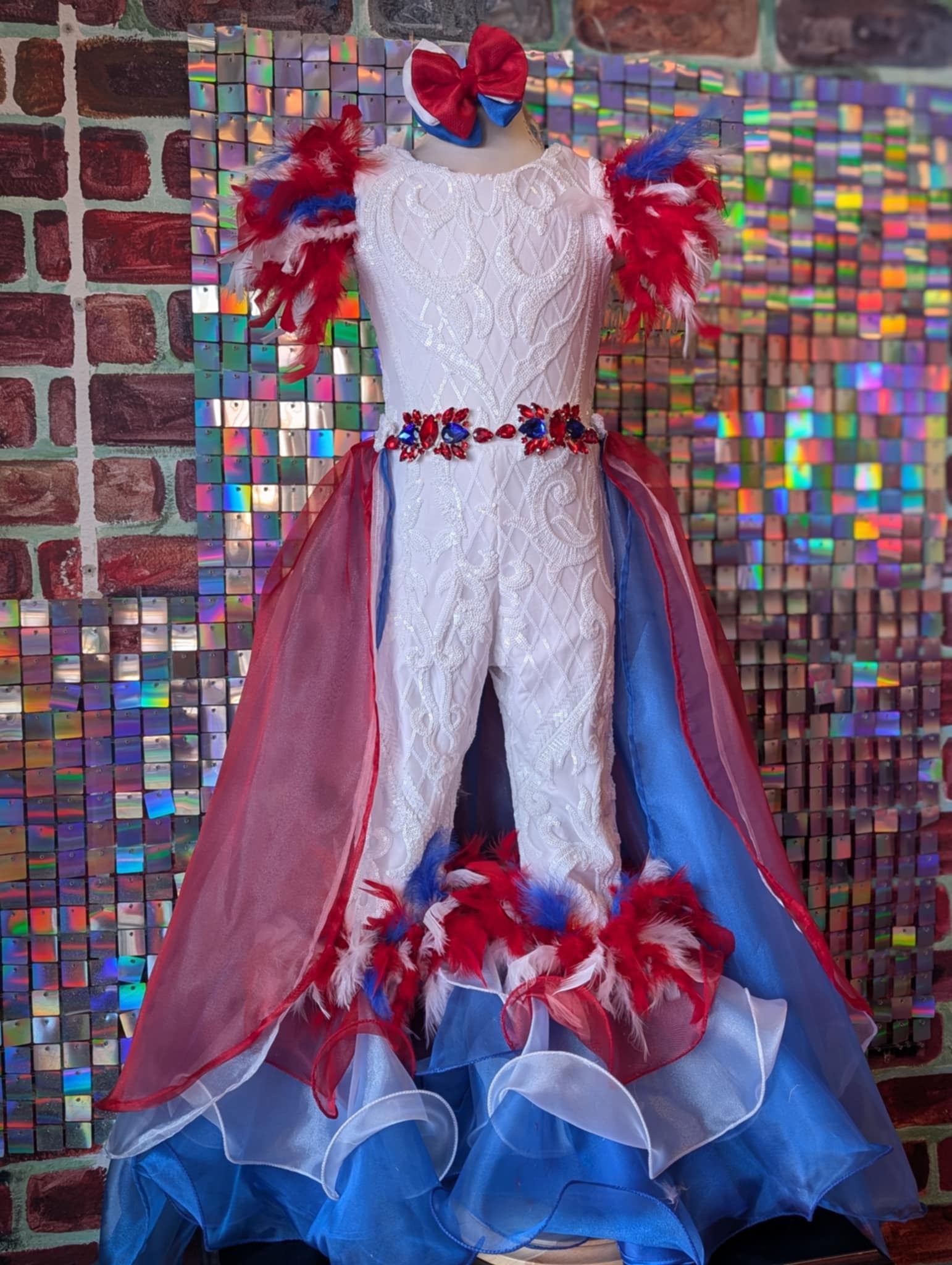 4/6 Red white and Blue Patriotic Fun Fashion Wear – Sparkling Sisters Pageant Rentals