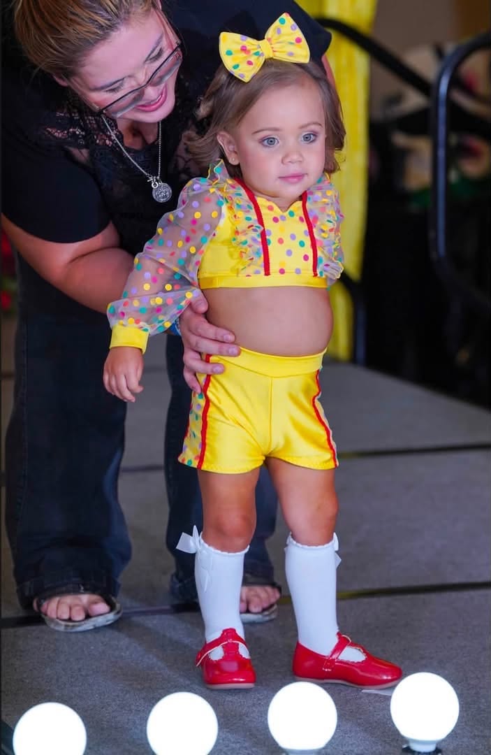 12/2 Slim 3 Yellow Polka Dot Swim/Casual Combo