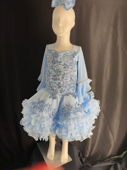 5/6 slim 7 blue swan dress