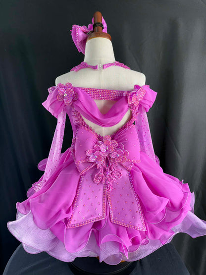 6/8- slim 9 Raspberry Beret by Luna Amori
