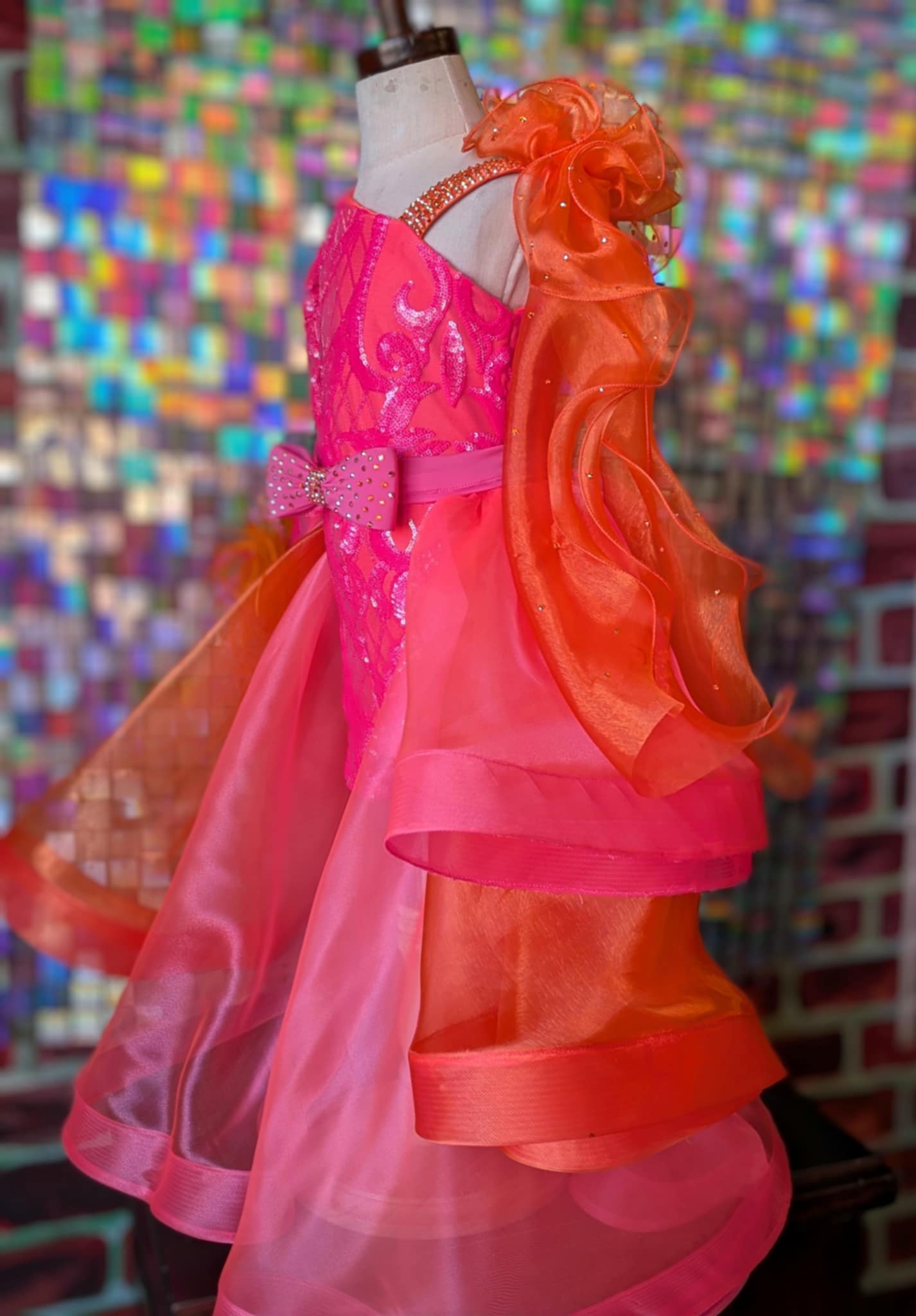 3/4 Parisian Bridal Pink with Orange FF