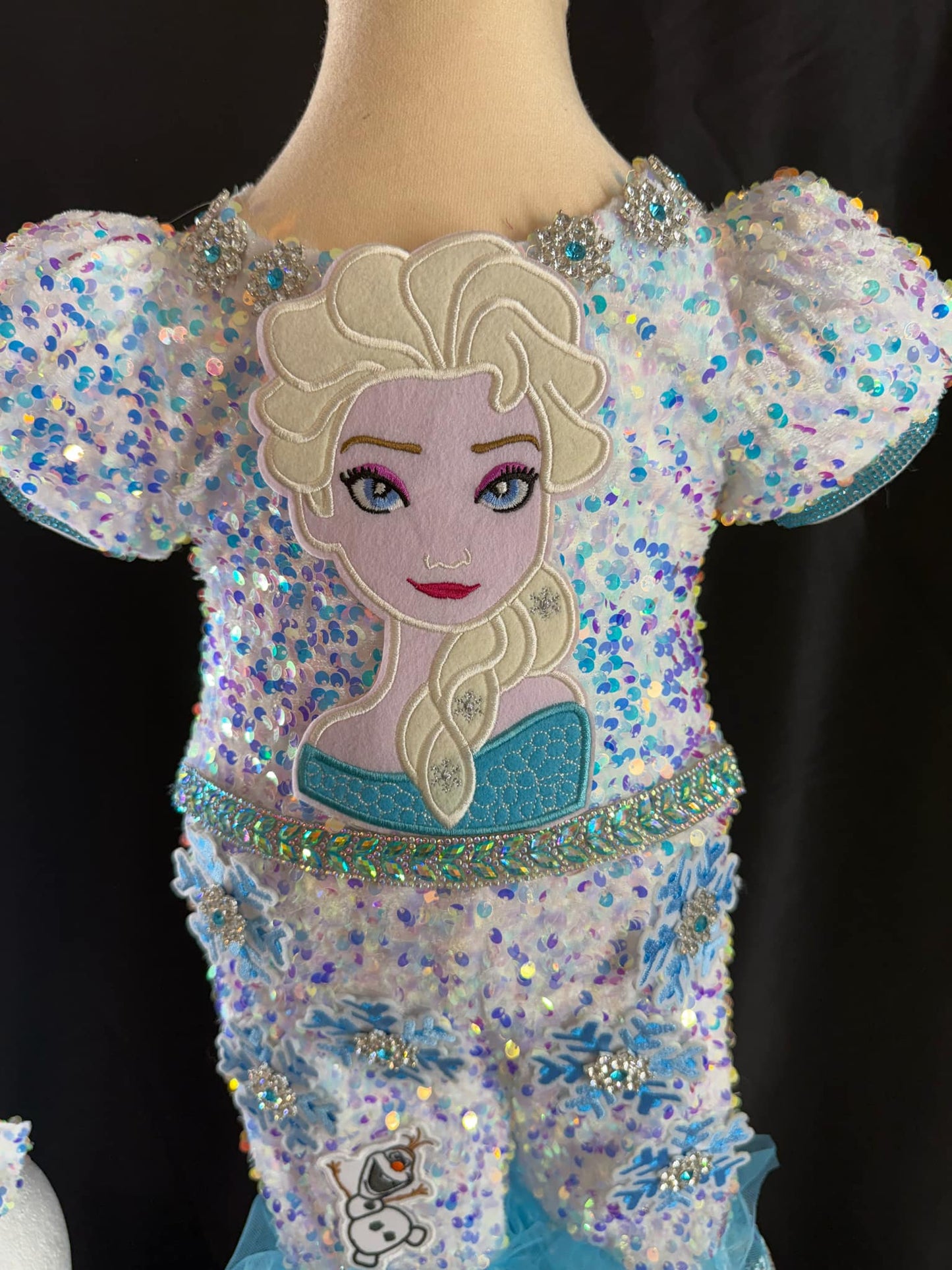 12-18 Months - Elsa & Olaf OOC in dusty blue and white