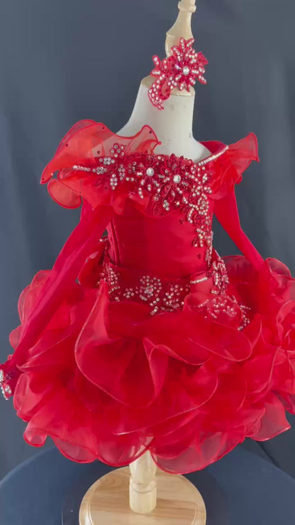 3/5 Fire Red Dress by Connie Hobson