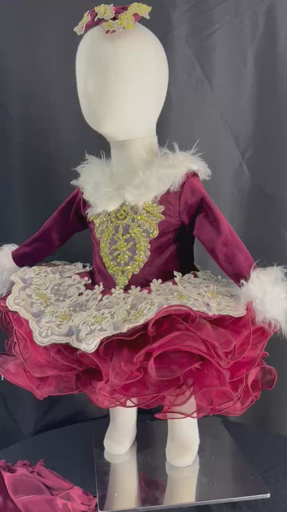 *9-12 month Christmas in Burgundy